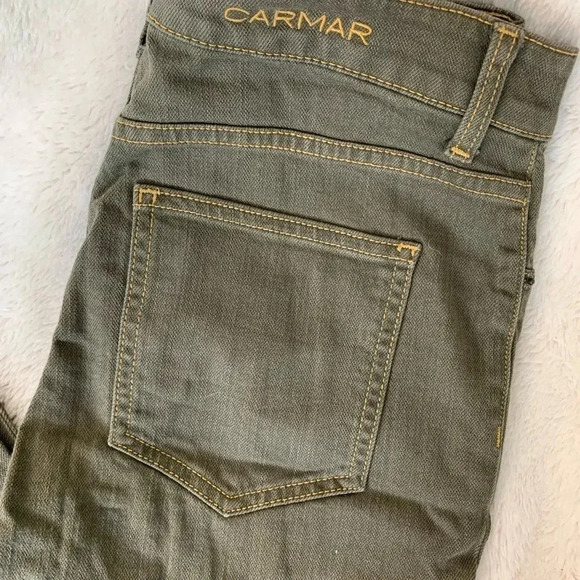 NWOT High Rise Green Carmar Denim Jeans sz 27 - Picture 4 of 7